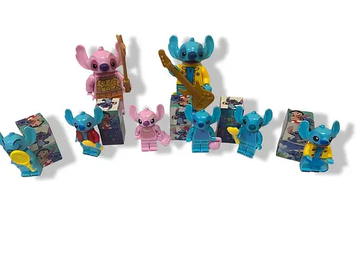 Набор игровых фигурок Block Model Стич и Ангел 8 шт. с аксессуарами (23-154) - фото 4