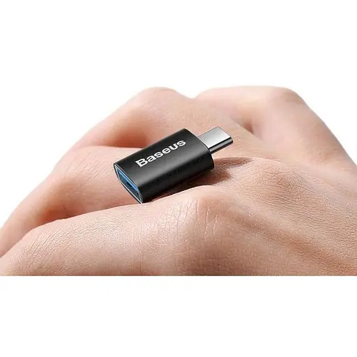 Перехідник Baseus Ingenuity Series Mini OTG Adaptor USB-C to USB-A Black (ZJJQ000001) [78667] - фото 4