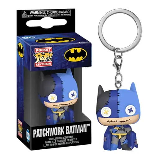 Коллекционная фигурка Брелок ДС Вязаный Бэтмен DC Patchwork Batman 4 см FP DC PB 508 - фото 1