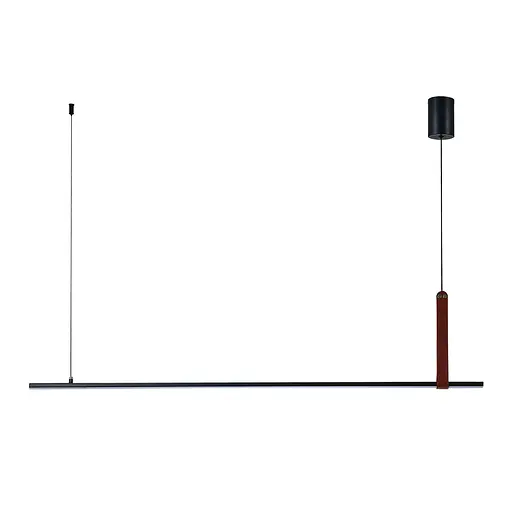 Підвісний світлодіодний світильник G 2810/1100 44W Чорний+Штучна шкіра - фото 5