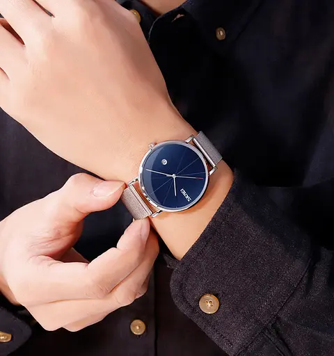 Оригінальний чоловічий годинник Skmei 9183 Tiger Silver blue - фото 5