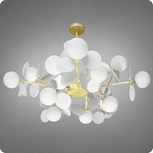 Люстра підвісна 517 Dlight на 15 ламп Золото-Білий (01697) - фото 1