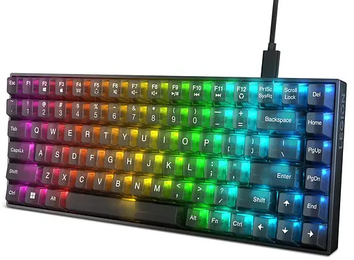 Клавіатура Lenovo Legion K510 Mini Pro, Black, USB, механічна, 84 кнопки, RGB підсвічування, 1.8 м (GY41P80864) - фото 2