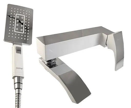 Смеситель для ванны короткий плоский гусак белый/хром Ø35 Gappo Jacob 1/4 G3207-8 Белый - фото 1