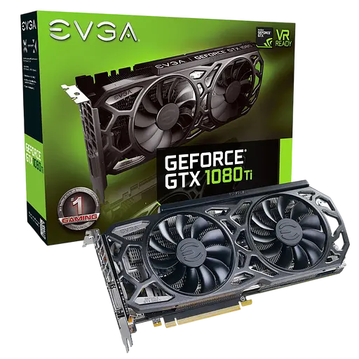 Видеокарта GeForce GTX 1080 Ti 11GB EVGA SC Gaming Black Edition (11G-P4-6393-KR) Б/У - фото 1
