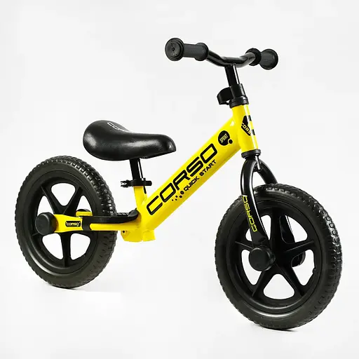 Беговел Corso Sprint JR-82566 стальная рама колеса 12" EVA (Пена) - фото 3