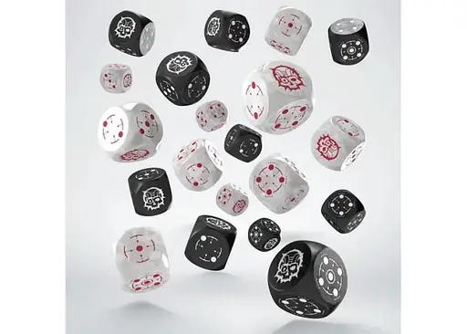 Набір кубиків Crosshairs Compact D6: Black&Pearl (20 шт.) (STCA05) - фото 2