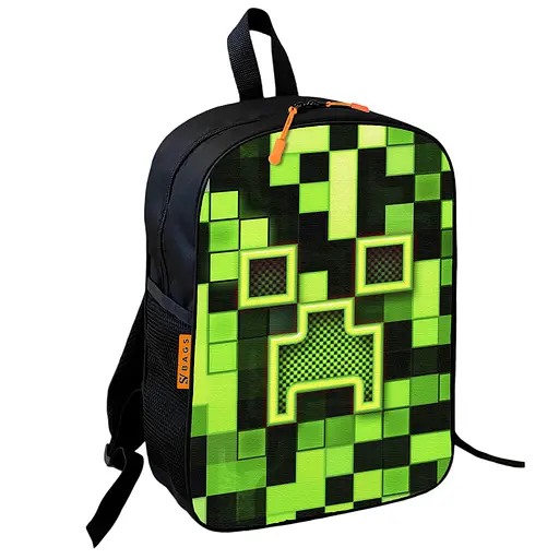 Рюкзак школьный детский 36х27см Майнкрафт Крипер «Minecraft» с принтом для мальчика (00587)