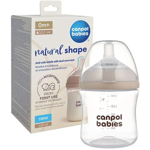 Бутылочка антиколиковая Canpol babies Natural Shape с соской Dual-zone 150 мл (35/400) - фото 3