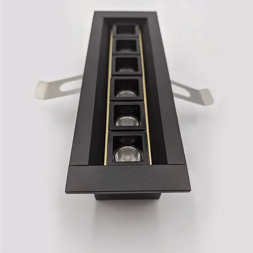 Вбудований світильник Skarlat RSL74165 6×2W BK+GD 4000K - фото 3