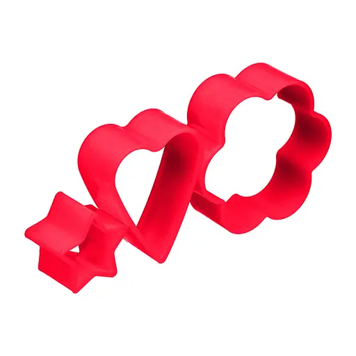 Набір пластикових форм для тортів, оформлення страв, викладки гарніру, салату (3 штуки в комплекті), Kitchette Червоний 84661 - фото 1