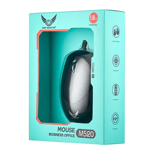 Комп'ютерна миша Zerodate M520 Чорний - фото 2
