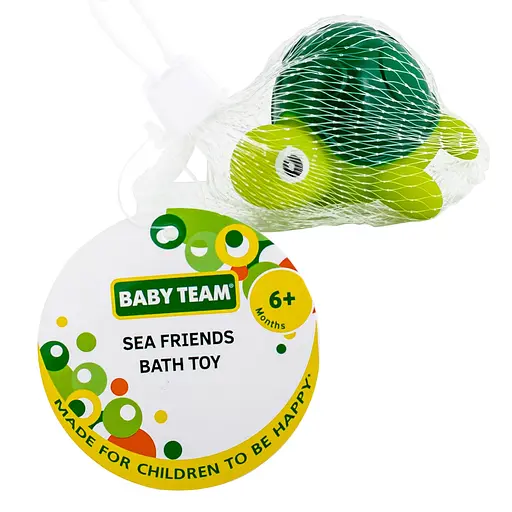 Іграшка для ванни Baby Team Морські друзі Черепашка зелена (9045_черепашка) - фото 2