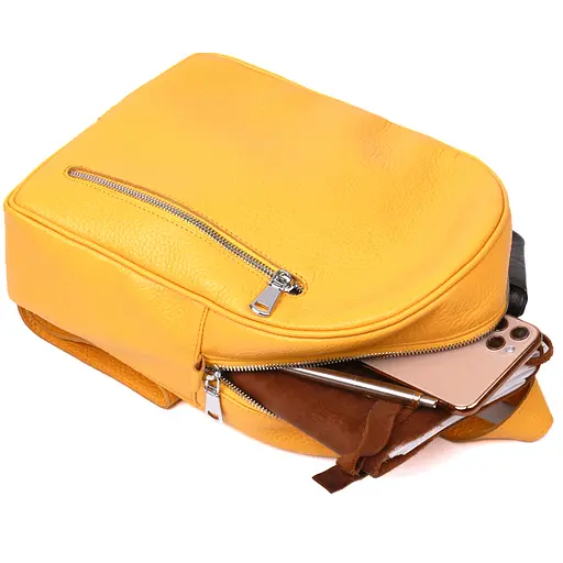 Кожаный женский рюкзак SHVIGEL 21х28х9 см sum0020113 - фото 5