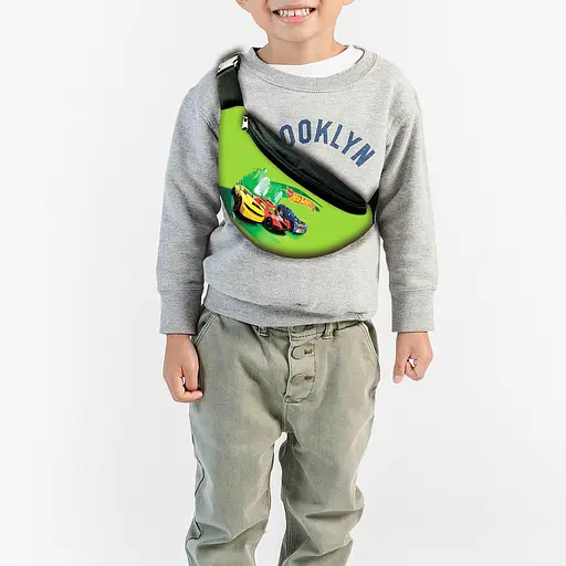 Сумка-бананка дитяча Хот Вілс "Hot Wheels" з принтом, 32х15см, сумка для хлопчика через плече (00158)