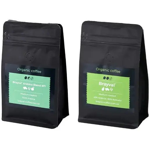Набор кофе выходно го дня Brayval 2х0.2 кг - фото 1