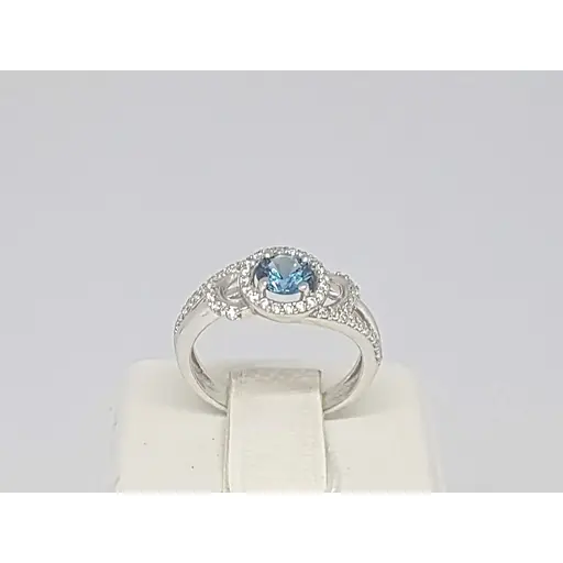 Серебряное кольцо Агни Сьюпремо с кварцем и фианитами. 1525/1Р-QLB 16 - фото 4