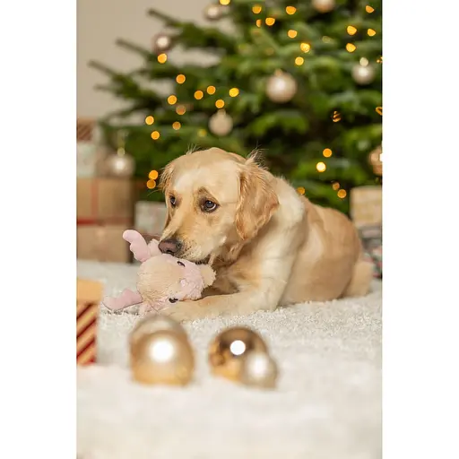 Игрушка Trixie для собак Рождественский олень с пискавкой плюшевая 18 см - фото 3