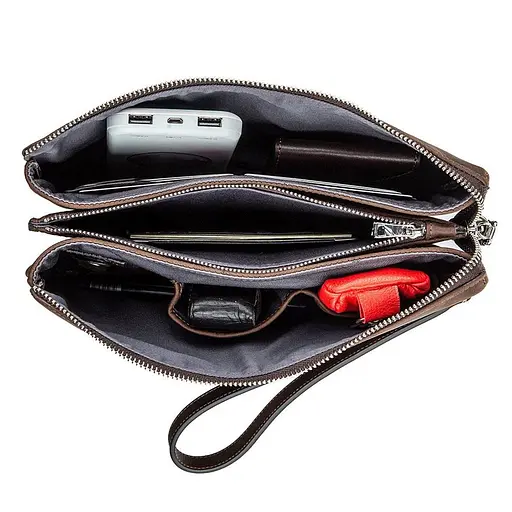 Чоловічий шкіряний клатч GRANDE PELLE sum0026727 - фото 4