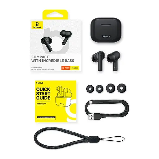 Навушники бездротові Baseus Bowie E17 True Wireless Bluetooth Earphones чорні (A00072200113-Z1) - фото 6