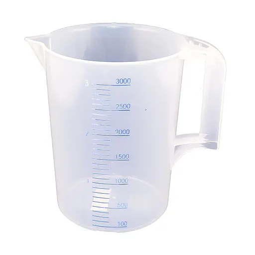 Стакан мірний пластмасовий прозорий з ручкою для харчових продуктів 3 л  Irak Plastik Прозорий 87564 - фото 1