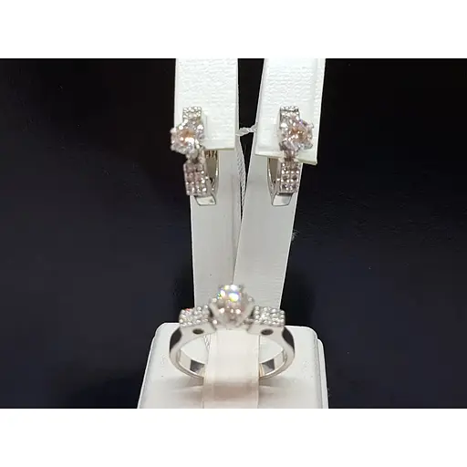 Золоті сережки Геліос з діамантами. Артикул 203184 - фото 6