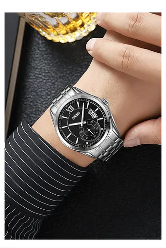 Наручний годинник чоловічий 9319SIBK Silver-Black Skmei acs0030926 - фото 3