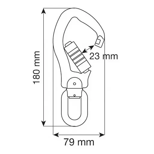 Карабін Camp Swivel Alu Hook 3Lock Silver (1060-2149) - фото 2