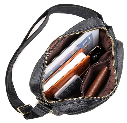 Чоловіча шкіряна сумка Vintage 23х26х7 см sum0012415 - фото 10