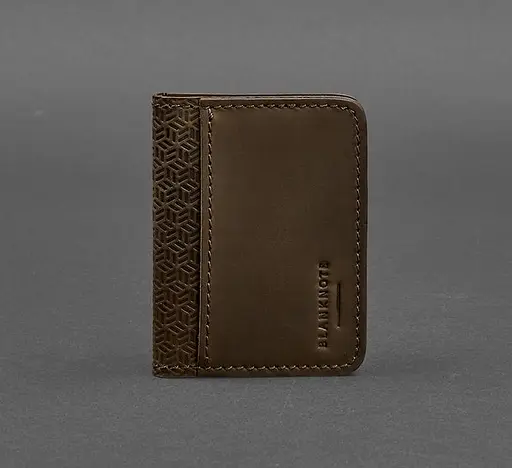 Кожаная обложка для ID-паспорта и водительского заседания 4.0 Карбон темно-коричневый - фото 1