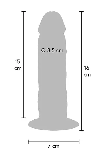 Фалоімітатор Get Real Skin Foreskin Dong 16 см (коричневий) - фото 13