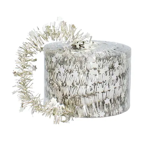 Мішура декоративна Chomik із зірками шампань 7 м (GIF3348)