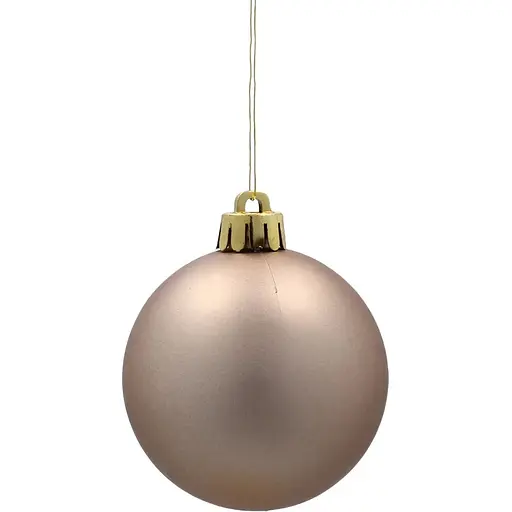 Комплект елочных шариков Chomik пластиковые 6 см шампань 8 шт. (GIF3979) - фото 4