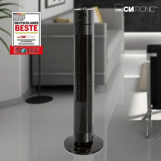 Вентилятор колонный Clatronic TVL 3770  78cm, мощность 35вт, черный - фото 9