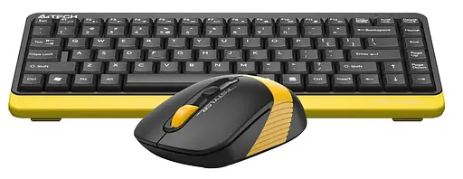 Комплект (Клавіатура та Миша) A4Tech FG1110 Fstyler Wireless Black-Yelloy - фото 1