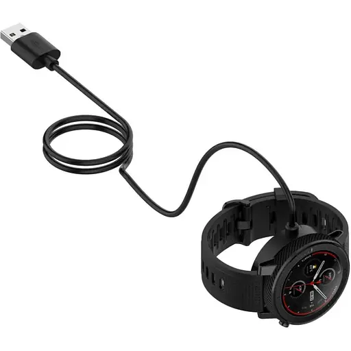 Зарядний пристрій DK кабель (1m) USB для Xiaomi Amazfit 3 Stratos (A1928) (black) - фото 2