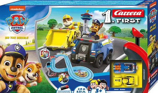 Гоночная трасса детская First PAW PATROL – 2,9 м с героями Чейз и Раббл