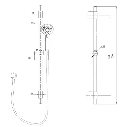 Душовий гарнітур Volle Nemo 15146200, Хром - фото 2