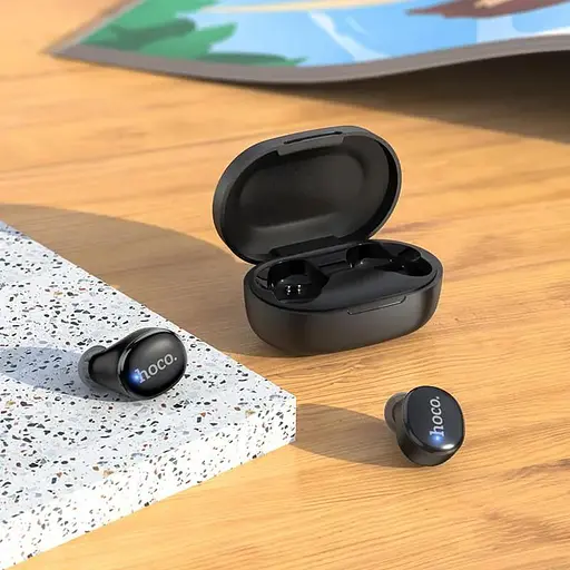 Наушники беспроводные Hoco EW11 Melody true wireless Bluetooth headset кейс с дисплеем черные - фото 6