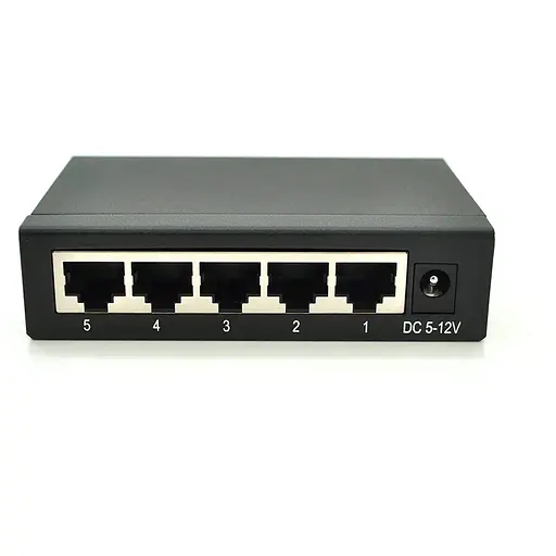 Комутатор Dinkia DS-1005P 5 портів Ethernet 10/100 Мбіт / сек, без БЖ, BOX