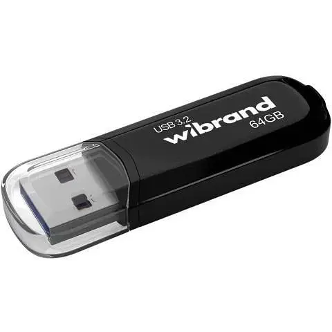 Флеш накопичувач USB 64Gb Wibrand Marten чорний USB 3.2 Gen 1 (WI3.2/MA64P10B) - фото 1