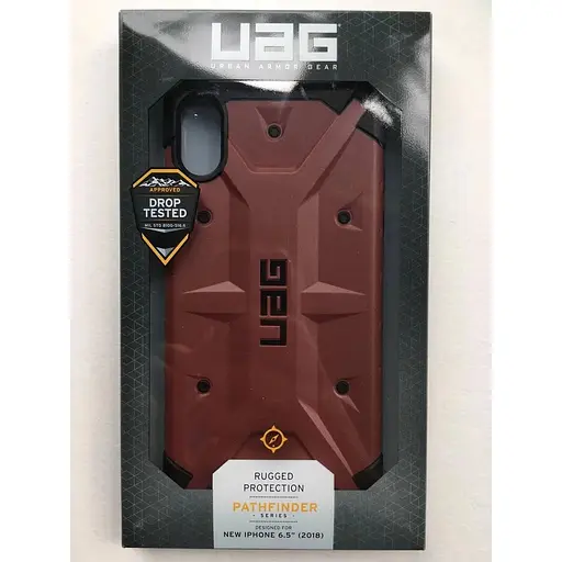 Оригинальный противоударный чехол UAG Pathfinder для iPhone XS Max (6.5") Carmine Red (111107119696) - фото 2
