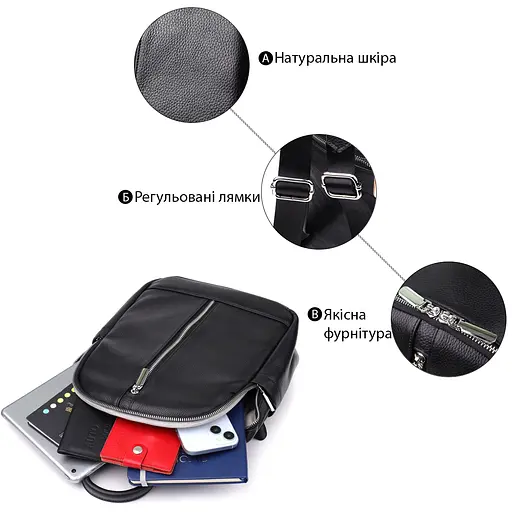 Женский рюкзак из натуральной кожи Vintage 25х30х13 см sum0027402 - фото 4