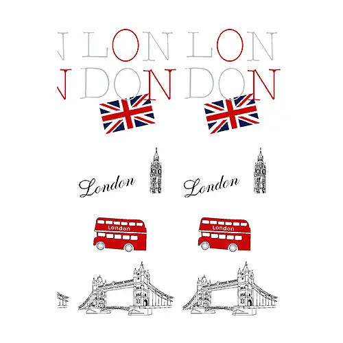 Шторка для ванної TXT LONDON multi +кільця (06870)