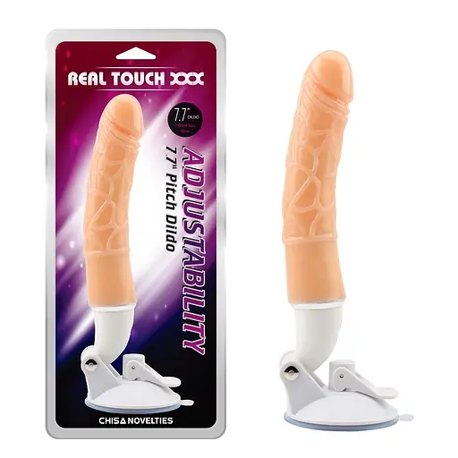 Вібратор Real Touch XXX Adjustability 7.7 Pitch Dildo 25 см тілесний - фото 2