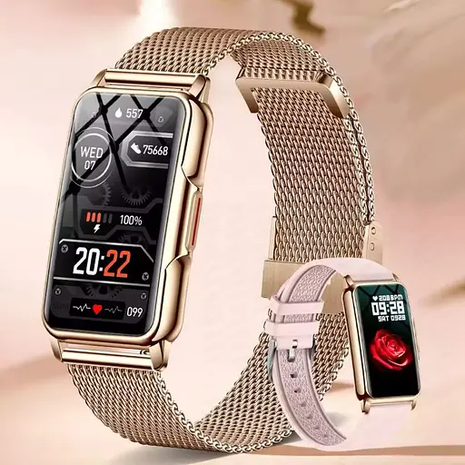 Часы Smart Mioband Nano+ Gold, 2 ремешка - фото 3