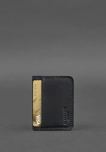 Кожаная обложка для ID-паспорта и водительского заседания 4.0 Карбон синяя - фото 4