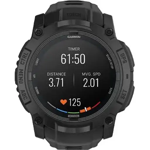 Смарт-часы Garmin Instinct 3 50mm AMOLED Tactical Edition Black with Black Band 010-03020-50 - фото 7