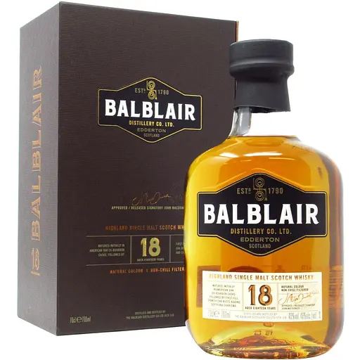 Виски Balblair Highland Single Malt 18 y.o. 46% 0.7 л