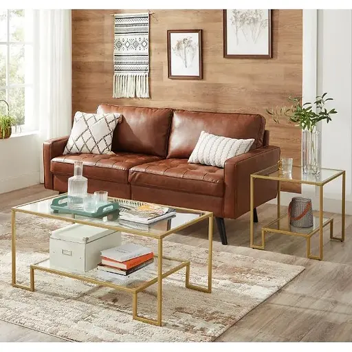 Журнальний столик Leobert Santorini в стилі Loft золотистий - фото 5